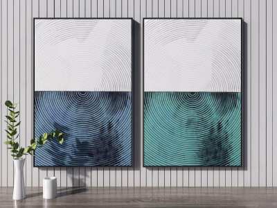 现代装饰画3D模型下载